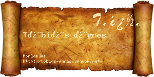 Tóbiás Ágnes névjegykártya