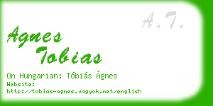 agnes tobias business card