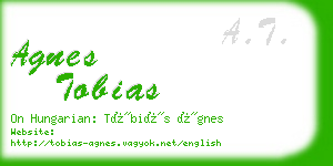 agnes tobias business card